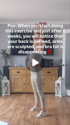 a woman standing on top of a wooden floor in front of a tv screen with the caption, beware when you start doing this exercise and just after?