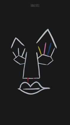 the cover art for hansvelt's album, which features an image of a face with colored pencils sticking out of it