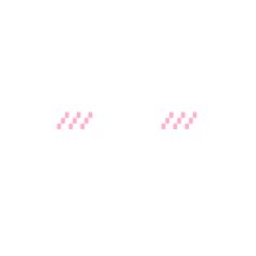 two pink squares are in the middle of a white background