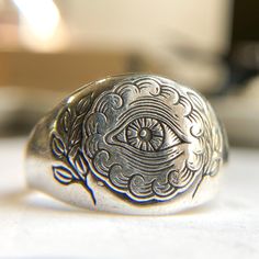 All Seeing Eye Signet – Digby & Iona Esoteric Jewelry, Gold Rings Simple, Gold Face, Seeing Eye, All Seeing Eye, All Seeing, Gold Overlay, Gold Snake, White Gold Band