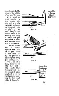 an old book with drawings and instructions on how to use shears for cutting wood