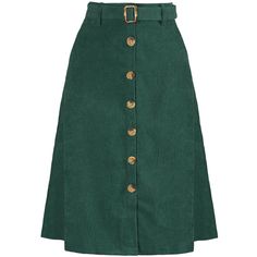 Indulge in a perfect blend of comfort and style with this ribbed corduroy A-line skirt. The high-fitted waist and slightly flared hem add a touch of elegance to the skirt, while the matching waist tie accentuates your curves, creating a flattering silhouette. The elastic waist and belted detail make it comfortable to wear all day long. This versatile skirt is suitable for any occasion, be it a party, a day out shopping, or a day at the office. The midi length adds a touch of sophistication to th Cheap Button-up Casual Skirt, Corduroy Midi Skirt, Green Maxi Skirt, 70 Fashion, Midi Skirt With Pockets, Midi Flare Skirt, Bruce Banner, Winter Skirt, Midi Length Skirts