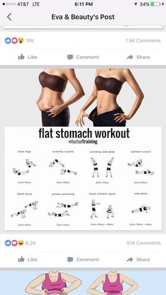 an image of a woman's stomach with the words flat stomach workout on it