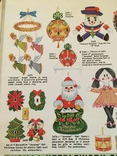 an advertisement for christmas decorations and other holiday items