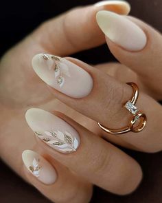 Simple Wedding Nails, Wedding Day Nails, Bridal Nails Designs, Wedding Nail Art Design, Smink Inspiration, Her Nails, Wedding Nails Design, Nail Art Wedding