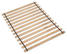 a wooden slatt with black strips on it