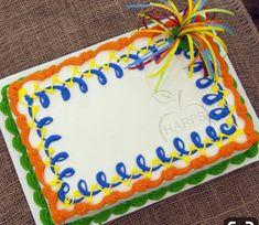 a decorated birthday cake with the words happy on it