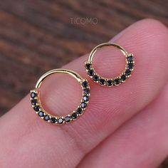 Men Piercing, Ring Septum Piercing, Daith Hoop, Daith Earring, 14k Gold Hoop Earrings, Geode Earrings, Tiny Hoop Earrings, Hammered Hoop Earrings