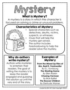 the mystery poster for children's literature