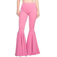 These high waist, high ruffled pants are uniquely sexy. Featuring an elastic waist with a fitted form to flared ruffled legs that pair perfectly with wedges, heels or booties. These pants pair perfectly with bodysuits or cropped tops so be sure to visit our Bodysuits and Tops Collections to complete your look. Made with a cotton and polyester blend to hug your every curve. Comes in seven fabulous colors from which to choose. Mermaid Pants, Celana Fashion, Womens Wide Leg Pants, Bell Bottom Pants, Flare Trousers, Flare Leggings, Pantalon Large, Mermaid Fashion, Bell Bottom