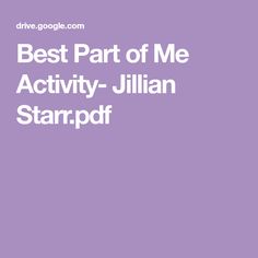 the best part of me activity - julian starpdf is to use it for writing