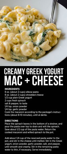 the recipe for creamy greek yogurt mac and cheese