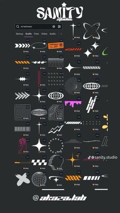 a poster with different types of lines and shapes