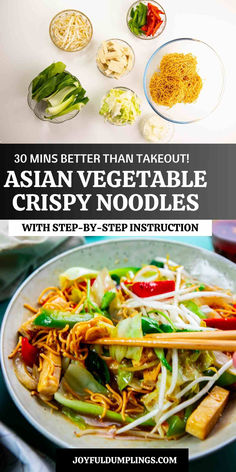 Learn to make Mi Xao Gion (vegetable stir fry crispy noodles dish) in under 30 minutes with our simple guide using store-bought crispy noodles. Mi Xao, Crispy Noodles, Vegan Asian Recipes, Vegan Asian, Vegetable Stir Fry, Noodle Dishes, Healthy Ingredient, Healthy Lunch