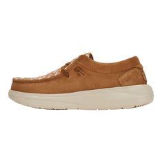 HEYDUDE | Women's Casual | Wendy Comf Luxe - Tan | Size 5 - Meet more cushion for the modern Wendy Comf Luxe. A premium shoe for our best go-to’s. Featuring extra padding, kiss foam and premium details like suede top and trend forward prints. This plush midsole offers all day comfort and cushioning.Shoe Specs: Slip-On Stretch Lace Premium Suede top Padded tongue, collar and heel counter Elevated removable synthetic comfort insole Easy-on lace system Travel ready Lightweight rubber outsole Relaxe Slip On Shoes For Women, School Uniform Shoes, Suede Top, Suede Tops, Wide Shoes, Stretch Lace, Casual Shoes Women, Sneaker Shopping, Shoes For Women