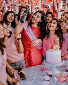 Bachelorette party Bride To Be Outfit Bridal Showers, Bride To Be Shoot, Bride To Be Pics Photo Ideas, Bride To Be Pics, Bachelorette Party Dress Ideas, Bride To Be Theme Ideas, Bride To Be Outfit Ideas, Bride To Be Photoshoot With Friends, Indian Bridal Shower Ideas