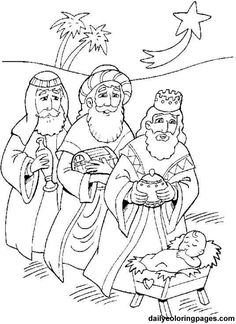 the birth of jesus coloring page