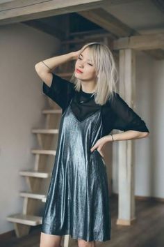 Silver Slip Dress Outfit, Silver Dress Outfit, Comparing Myself To Others, Silver Slip Dress, Stop Comparing Yourself To Others, Slip Dress Outfit, Silver Outfits, Comparing Yourself, Stop Comparing