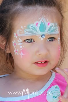 Princess Face Paint, Face Paint Party, Mermaid Face Paint, Princess Face Painting, Princess Face