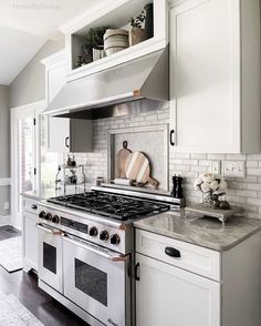 the kitchen is clean and ready to be used by someone in their home, but not for us