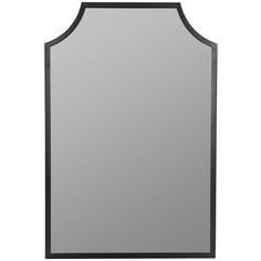 a mirror that is on the wall in front of a white background and black frame