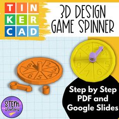 This Learn to Create 3D Print Files with Tinkercad: Game Spinner Numbers or Letters file is a part of my Learn to 3D Design Series.  You can master 3D printing file design with this step-by-step tutorial on creating your very own 3D print file using Tinkercad! Whether you're a beginner looking to learn on your own or an educator seeking a no-prep lesson for your class, this comprehensive resource has got you covered. What's Included: ⭐Tutorial Video: Follow along with our detailed video tutorial that walks you through each step of the design process in Tinkercad, making it easy for beginners to grasp the concepts. ⭐Google Slides: Slides that complement the video tutorial, providing additional visual aids and explanations to reinforce learning. ⭐Website Steps: Dive deeper into the intricaci Game Spinner, Website Video, 3d Print Files, 3d Design Software, Stem Lesson, Stem Classroom, After School Club, 3d Printing Projects, First Grade Classroom