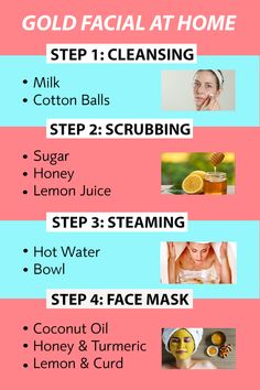 Glowing Skin Diy, Facial At Home, Gold Facial, Oily Skin Face, Glowing Skin Mask