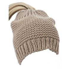 Stay warm and stylish this winter with this high quality fitted beanie that forms to your shape for a snug and comfortable wear. Add more flair to your look with an opening for a ponytail, making your style unique and fashion-forward. Size: One Size.  Color: Brown.  Gender: female.  Age Group: adult. A Ponytail, Knitted Beanie, Knit Beanie, Cloth Bags, Stay Warm, Gender Female, Women's Accessories, Fashion Forward, Age Group