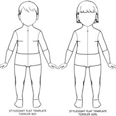 the body measurements for a toddler boy and a toddler girl with short hair