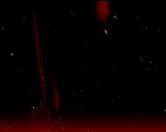 a black and red background with some blood on the bottom right corner, and an orange light in the middle left corner