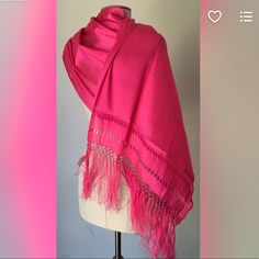 New And Beautiful, Long Shawl / Scarf From Mexico Mexican Shawl, Long Shawl, Shawl Scarf, Soft Colors, Scarf Shawl, Scarf Wrap, Scarf Accessory, Pink Ladies, Shawl