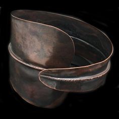 Cuff measures approximately 3.3 inches in Width. Recycle copper Hypoallergenic and nickel free. Hand cracted... Copper Bangles, Handmade Copper Bracelet, Fold Forming, Wedding Jewellery Designs, Adornment Jewelry, Brass Pendants, Copper Jewellery, Metal Forming, Green Patina