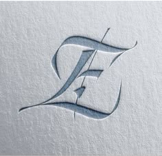 the letter d is made up of blue ink and has a curved edge with an elegant design