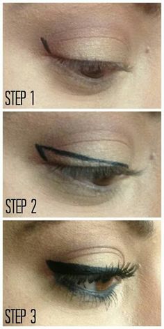 Top Eyeliner, Easy Winged Eyeliner, Eyeliner Hacks, Winged Eyeliner Tutorial, Makeup Tip, Makeup Tricks