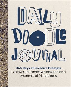 the daily doodle journal is shown with an image of a blue and white background