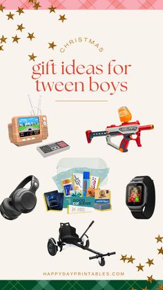 Unwrap joy with our Christmas gift guide for tween boys (ages 9-12)! Discover unique present ideas to spark smiles and create unforgettable holiday moments. Best Boys Christmas Gifts, Unique Gifts For Boys, Stocking Stuffers For Boys, Stocking Stuffers For Teens, Kids Gift Baskets, Teen Christmas Gifts, Cool Gifts For Teens, Presents For Boys