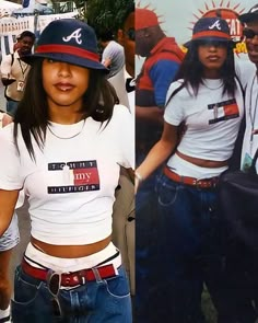 Casual 2000s Fashion, Année 2000 Outfit, 90s Tomboy Outfits, Aaliyah Aesthetic, Throwback Outfits