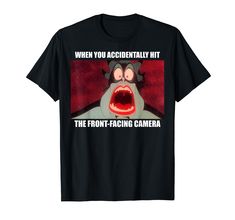 the front facing camera t - shirt with an image of a gorilla on it's face