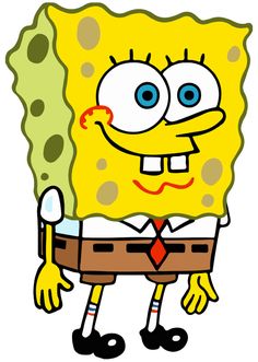 the spongebob is wearing a suit and tie