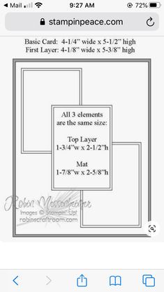 an iphone screen showing the instructions to make a frame for a card with text on it