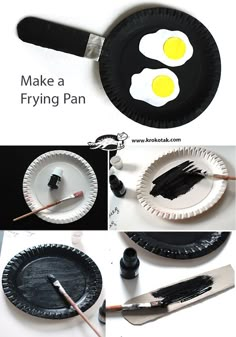 paper plate crafts for kids make a frying pan