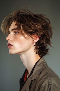 #fashion, #style, #outfitinspiration, #beauty Men’s Hair Reference, Layered Hair Men Medium, Male Hairstyles For Round Faces, Cool Hair Men, Men’s Medium Length Hair Side Part, Medium Length Male Hair, Male Hairstyles With Bangs, Vampire Hairstyles Men, Fringe Hair Men