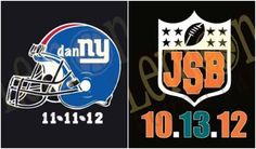 two different logos for the new york giants and the new york giants football team, each with