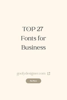 the top 27 font styles for business