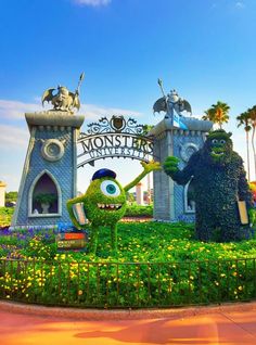 the entrance to monsters world at disney's art of animation resort in florida, usa