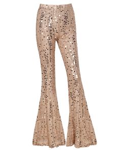 Size: S,M,L,XL;Style:ChicType:FlaredMaterial:SequinLength:LongPattern Type:PlainFit Type:RegularOccasion:Night Out,PartyPackage Include:1*Pants Trumpet Pants, Leather Bags Women, Bootcut Pants, Style Upgrade, Flared Pants, Gold Sequin, Waist Length, Hip Length, Flare Pants