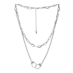 PRICES MAY VARY. Hipster Womens Handcuff Necklace Two-strand Rolo Chain Oval Link Chain Silver Color, Punk Rock 1)Sizes: Details shown on listing picture 2)Length: 41.5CM(16.34") 3)Total Weight: 23.7g 4)Material: Alloy 5)Package: Jewelry Box with Brand Name COOLSTEELANDBEYOND 1)Sizes: Details shown on listing picture
2)Length: 41.5CM(16.34")
3)Total Weight: 23.7g
4)Material: Alloy
5)Package: Jewelry Box with Brand Name COOLSTEELANDBEYOND Edgy Silver Jewelry, Handcuff Jewelry, Handcuff Necklace, Fashion Journals, Chain Silver, Rolo Chain, Punk Rock, Link Chain, Chains Necklace