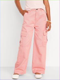 Tiktok Makeup Transformation Cargo Pants Pink, Pink Cargo Pants, Preppy Inspiration, Baggy Cargo Pants, Cargo Pants Outfit, Perfect Pant, 11th Birthday, Simple Trendy Outfits