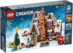 the lego creator christmas house is in its box