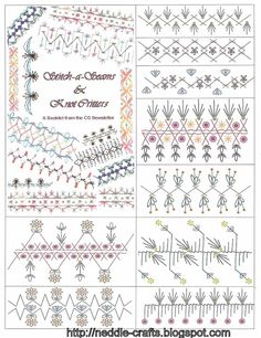 cross - stitch pattern book with different designs